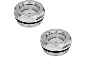 Ganter Normelemente GN 743-14-M20X1,5-A - Ölschaugläser, silber, Feingewinde d: M20x1,5, 2 Stück
