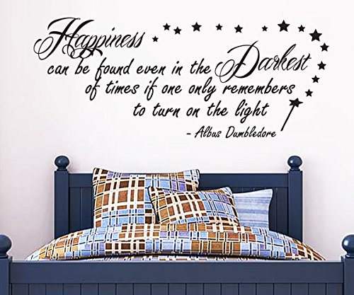 G Direct Harry Potter Happiness Can be Found Dumbledore Inspirational Wall Sticker Quote 100 x 55