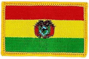 AKACHAFACTORY Akacha Patch écusson brodé Drapeau Bolivie bolivien thermocollant Insigne Backpack