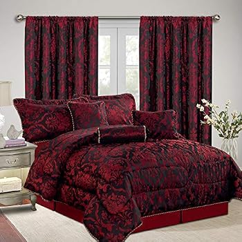 New Luxurious 7 Pcs Jacquard Quilted Bedspread / Comforter / Bed Throw ...
