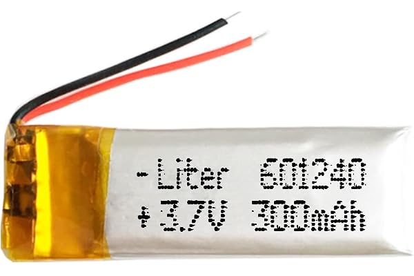 Batterie 601240 LiPo 3.7V 300mAh 1.11Wh 1S 5C Liter Energy Battery pour l'électronique Rechargeable Téléphone Portable Smartwatch GPS - Ne Convient Pas à la Radiocommande 42x12x6mm (300mAh|601240)