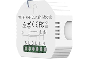 LEDLUX Modulo Tapparelle WIFI 2.4G + RF 433 + Pulsante Saliscendi, WiFi Curtain Module Per Tende Persiane Tapparelle Elettriche, APP TUYA e Smart Life, Compatibile Con Alexa e Google Home