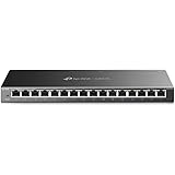 TP-Link TL-SG116E 16-Ports Gigabit Easy Smart Managed Netzwerk Switch(Gigabit-RJ45-Ports, Metallgehäuse, optimiert Datenverke
