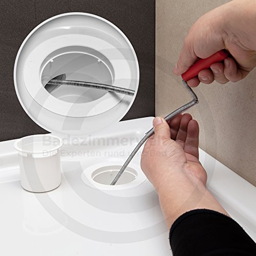 AQUABAD® Trapflex Ablaufgarnitur Set Standard Chrom inkl. Ø90mm Siphon, Ablaufbogen und Flexanschluss - 7