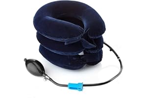 AMAZING MALL Cervical Cou Traction Appareil FDA Enregistrée ✮ Gonflable & Cou Réglable Paire D 'em Bauchoir Col pour Maison Traction Dos Alignement