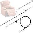 XAVSWRDE 2 PCS Replacement Recliner Cable Metal Recliner Universal Pull Recliner Handle Chair Sofa Handle Cable Durable Couch Release Lever Replacement Cable for Sofa,Total Length Approx 37.7”, Black