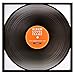 Vinyl Record Album Square Frame 18 Centimeter 7 Inch Wall Art Display-Black