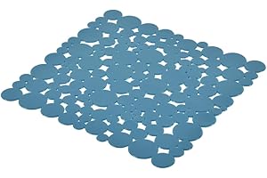 MACOSA HOME MACOSA UMEN168B Spülbecken-Einlage Petrol Blumen Kunststoff Spülbecken Matte Spülmatte rutschfest Spültischeinlage Spülbeckenschutz Schutzmatte Küche