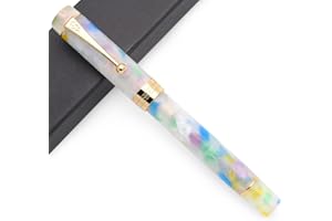 CZXWYST JINHAO Century Tofu 100 18KGP Golden Plated Resin Fountain Pen (Colourful, Medium Nib)
