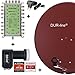 Produktbild DUR-line MDA 80 Rot - Digitale 16 Teilnehmer Satellitenschüssel Komplett-Anlage mit premium Multischalter und LNB [Camping, Astra 19,2°, DVB-S/S2, Full HD, 4K, 3D]
