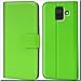 Produktbild Conie Schutzhülle kompatibel mit Samsung Galaxy A6 Plus, Grüne PU Lederhülle Klapphülle Etui Tasche mit Kartenfächer