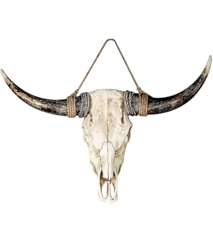 FineHome Groot hertengewei met hertenkop gewei 10-end zwart 30x18x40cm wanddecoratie sculptuur