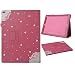 Produktbild Evtech (tm) Bling Kristall Strass 4-in-1-Litchi-Texturen PU magnetischen Flip Tasche Case Hülle Stand Set für für Ipad Pro