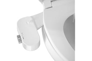 SAMODRA Attachement pour Siège de Toilette Bidet Avec Lavage Arrière et Féminin， Attachement Pour Siège de Toilette Bidet Autonettoyant Avec Pulvérisateur Bidet Ajustable et Contrôle de L'angle À 21° (Chrome)