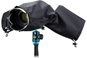 JJC Copertura antipioggia per fotocamera Nikon Df D90 Z7 Z6 Z50 D780 D850 D810 D800 D610 D3500 D3400 D5600 D7500 Canon EOS 7D 5D 850D 800D 760D Sony A99II A77II DSLR Fotocamere Rain Coat Sleeve