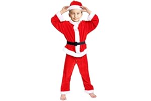 ARBUTUS Conjunto de ropa de Papá Noel para chico y chica, conjunto de ropa de Año Nuevo para niños, disfraz de Cosplay de Navidad para niños.