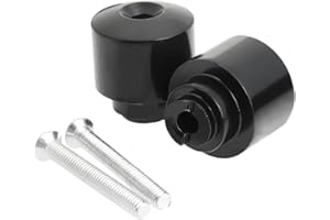 D DOLITY Dolity 2 x Moto Guidon Barre Bouchons Embouts de Guidon Accessoire Décor Moto pour Honda CBR 600 1000RR - Noir