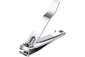 Keepaty Coupe-ongles en acier inoxydable robuste pour ongles épais des doigts et des orteils Argenté