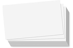 SWEETZER & ORANGE S&O 300gsm 3x5” Postcard Paper Cardstock (Both Sides Blank) for Art or Blank Note Sheets for Mailing. White Plain Greeting Slips, Index Note Printable Message Tags Set. Bulk Printed Letters, 100 Pack