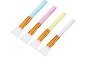 sourcing map Silikon epoxiborstar rosa/blå/vit/gul applikator gör-det-själv borste paket med 4