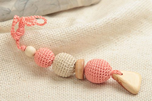 Handmade Wooden Baby Teether Toy Baby Accessories Ideas Unusual Gift Ideas