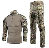 camisa blanca y pantalon beige hombre Diseño táctico: mangas uniformes de respuesta táctica, 2 bolsillos grandes para brazo pueden mantener tu accesorio importante, parches en los bolsillos para tu identificación o parches de unidad; antebrazo resistente a la abrasión con ranuras para codas; múltiples bolsillos de carga en los pantalones tácticos para equipo táctico, también 2 ranuras de rodilla para refuerzo. Camisetas y pantalones de camuflaje para tus deportes militares