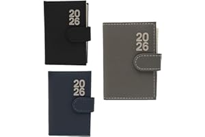 CELINO MAKING YOUR DAY Celino® 2026 Page a Day A7 Diary Soft Leather Feel Pocket Size Journal With Pen Gift - Randomly