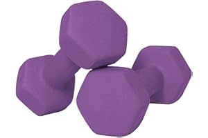 LAZY SPORTS Mancuernas de Neopreno - Mancuernas con Revestimiento de Neopreno - Mancuernas Antideslizante - Mancuernas Hexagonales (2 Unidades)