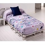 EDREDÓN AJUSTABLE FARFALLE, Color Malva, Medida Cama 90