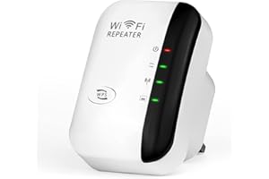 ROTOSAFETY Wifi Extender Booster,WiFi Booster Range Extender Up to 5000sq.ft and 40 Devices,Internet Signal Booster Amplifier Supports RP/AP Mode,2.4G Network with Integrated Antennas LAN Port,1-Key Setup(White)