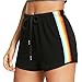 Produktbild Jaminy Damen Heiße Hose,Lässige Lockere Shorts Strand Mädchen Hohe Taille Kurze Hose Badeshorts Damen Schutz Schwimmen Bikinihose Wassersport Schwimmshorts Boardshorts (L, Schwarz)