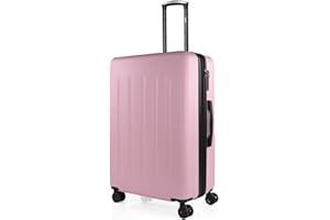 SKPAT - Duże walizki podróżne 23 kg - Duża sztywna walizka podróżna 4 koła - Duże walizki podróżne ABS Odporne - Walizka podróżna 65cm Walizki podróżne Kłódka kombinowana TSA 175170, Różowy