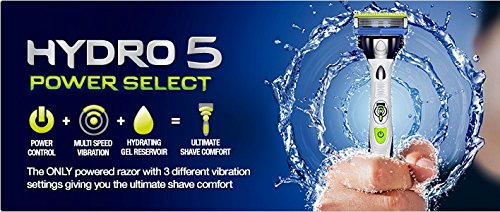 Wilkinson by Schick Hydro 5 Power Select, Black Edition Kit: 5 Refill Blade Cartridges + 1 Battery + 1 Razor - Image 4