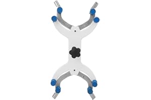 OUMEFAR Laboratorio Chimica Regolabile Bilaterale Ferro Buretta Morsetto Porta Contagocce Clip Farfalla Stile A Molla Alluminio Doppio Tubo Morsetto Esperimento Fissaggio(Burette Clip)