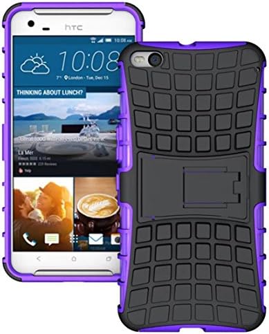 DBIT HTC X9 Case, High Quality Slim Soft TPU and PC Rugged Durable Protective Case Cover with Kickstand for HTC One X9,Purple