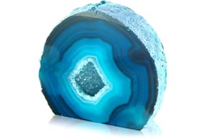 British Fossils Green Agate Geode – Natural Quartz Crystal Centre