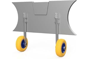 SUPROD Boat Transom Wheels Launching Wheels Dinghy for Inflatables Foldable Stainless Steel ET200