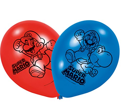 68-teiliges Party-Set Super Mario – Teller Becher Servietten Tischdecke Girlande Happy Birthday, Partytüten, Einladungen, Trinkhalme, Luftballons - 8
