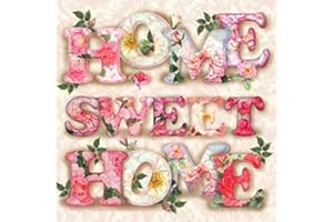 USUN 5D Diamond Painting Kits for Adults & Kids Sweet Home Round Full Drill Diamond Art Kits and Crafts Diamond Painting by Number Kits for Home Wall Decoration 30x30cm