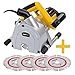 Mauernutfräse Schlitzfräse Mauerfräse Fräse 1.800 Watt inkl. 2 Diamanttrennscheiben 150 mm + 4 extra Trennscheiben