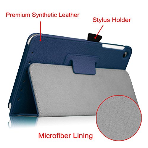 Fintie Asus ME181CX Folio Hülle Case – Slim Fit Schutzhülle Cover Tasche Etui für Asus ME181CX ProSieben Entertainment Pad 20,3 cm(8 Zoll) Tablet-PC (Asus MeMO Pad 8 ME181C), Marineblau - 4
