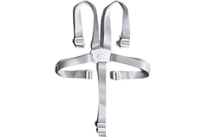 WANTUSHUI Gurt Sicherheitsgurt,5 Punkt Gurt Hochstuhl für Tripp Trapp Hochstuhl,für Tripp Trapp Zubehör Kinderwagen,Verstellbare 5 Punkt Gurt Kinderwagen zum Kinder Bollerwagen,Babyhochstuhl Zubehör(Silber)
