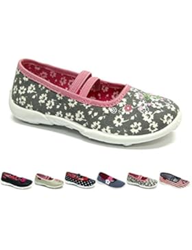 xKids Mädchen Hausschuhe Ballerinas Hausschuhe Vienna Gr. 26 - 35 EU