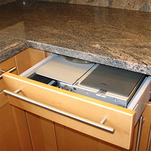 Allesschneider AES 62 S zum Einbau in Schubladen ab 45 cm Korpusbreite Schneidgut RECHTS geführt in Silbermetallic Brotschneidemaschine einklappbar Küche Multischneider - 2