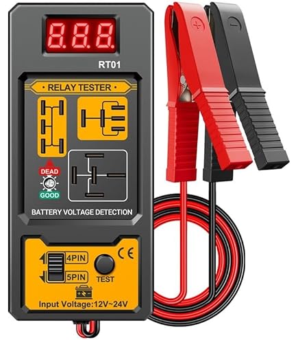 Détecteur De Batterie De Voiture Riloer - Testeur Numérique 12V Avec LED Pour Voitures, Motos Et Voiturettes
