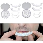 2 Pairs of False Teeth, Veneers, Dentures, Self-Application Fake Teeth, Instant Teeth Splices for Men and Women, Teeth Whiten