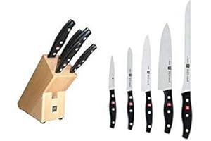 Zwilling TWIN POLLUX - Bloque para 5 cuchillos con hoja endurecida al frío Friodur, acero inoxidable