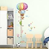 Decowall DM-1606 Tier-Heissluftballon Höhentabelle Wandsticker Wandaufkleber Wandtattoo Kinderzimmer - 2