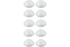 cyclingcolors 10x Coprivite con labbro di tenuta cappuccio plastica viti testa cilindrica bombata copertura coperchi tappi, Bianco 18mm