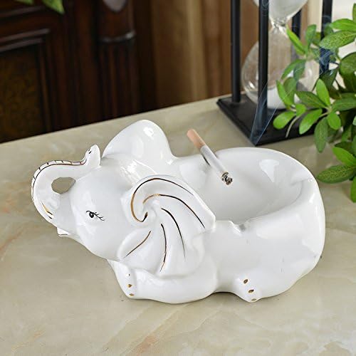 SKY LIGTING Ceramic Ashtray Disc Creative Office Lucky Elephant Crafts Personalized Decoration Living Room Cute Gifts